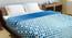 Opaque Blue Geometric Microfiber Double Size Comforter (Double Size, Blue & Navy Blue) by Urban Ladder - Front View Design 1 - 540002