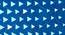 Opaque Blue Geometric Microfiber Double Size Comforter (Double Size, Blue & Navy Blue) by Urban Ladder - Design 1 Close View - 540047