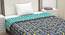 Jolene Green Floral Microfiber Single Size Comforter (Single Size, Green & Navy Blue) by Urban Ladder - Cross View Design 1 - 540072