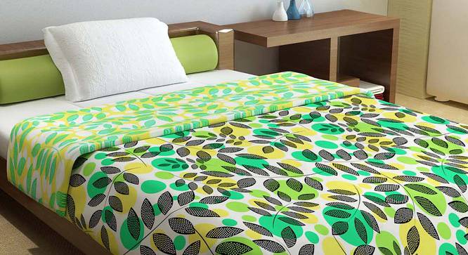 Dylan Green Floral Microfiber Single Size Comforter (Single Size, Green & Yellow) by Urban Ladder - Cross View Design 1 - 540077