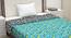 Jolene Green Floral Microfiber Single Size Comforter (Single Size, Green & Navy Blue) by Urban Ladder - Front View Design 1 - 540085