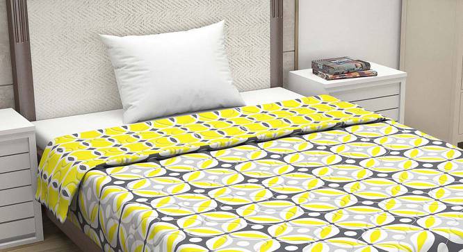 Addilyn Yellow Abstract Microfiber Single Size Comforter (Yellow & Grey, Single Size) by Urban Ladder - Cross View Design 1 - 540163