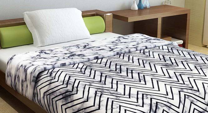 Katie Grey Abstract Microfiber Single Size Comforter (Grey & Black, Single Size) by Urban Ladder - Cross View Design 1 - 540166