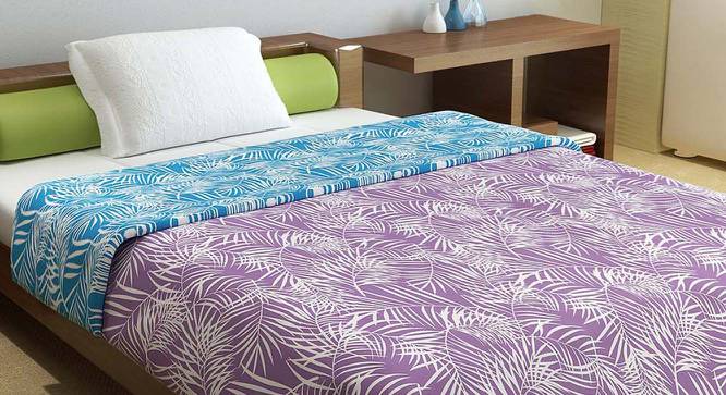 Maia Purple Abstract Microfiber Single Size Comforter (Single Size, Purple & Blue) by Urban Ladder - Front View Design 1 - 540196