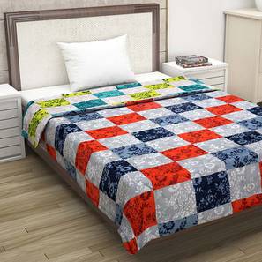 Comforters Design Red & Green Abstract 120 GSM Micro Fiber Single Size Comforter