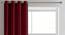 Kimberly Maroon Satin Blackout 7 Ft  Door Curtain (Maroon, Ring Pleat, 214 x 127 cm (84" x 50") Curtain Size) by Urban Ladder - Cross View Design 1 - 540371