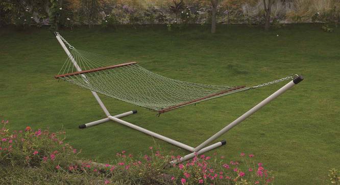 Vinnie Polyester Hammock in Green Colour (Green) by Urban Ladder - Front View Design 1 - 540669