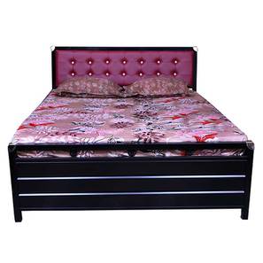 Queen Size Bed Design Nimoron Metal Queen Size Box Storage Upholstered Bed in Powder Coating Finish