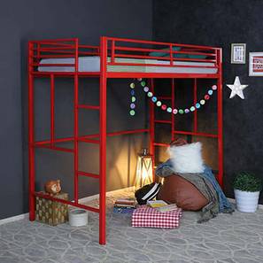 Bunk Beds Design Emily Metal Bunk Bed in Red Colour (Red)