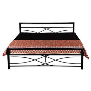 Cot Design Viner Metal Non Storage Bed in Black Colour (Single Bed Size, Powder Coating Finish)