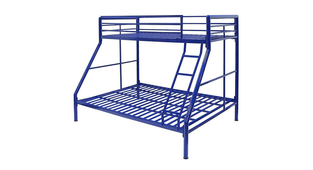 Twin Metal Bunk Bed in Blue Colour Urban Ladder