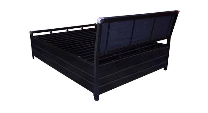 Patimo Metal Box Storage Upholstered Bed in Matt Black Colour (Queen Bed Size, Powder Coating Finish) by Urban Ladder - Front View Design 1 - 540886