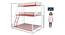 Abigail Metal Bunk Bed in Red Colour (Red) by Urban Ladder - Design 1 Dimension - 540933