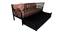 Viki 3 Seater Pull-out Sofa Cum Bed with Box Storage in Matt Black Colour (Powder Coating Finish) by Urban Ladder - Design 2 Side View - 541001
