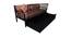 Tobias 3 Seater Pull-out Sofa Cum Bed with Box Storage in Matt Black Colour (Powder Coating Finish) by Urban Ladder - Design 2 Side View - 541003