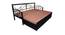 Viki 3 Seater Pull-out Sofa Cum Bed with Box Storage in Matt Black Colour (Powder Coating Finish) by Urban Ladder - Design 1 Close View - 541010