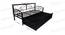 Viki 3 Seater Pull-out Sofa Cum Bed with Box Storage in Matt Black Colour (Powder Coating Finish) by Urban Ladder - Design 1 Dimension - 541023