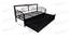 Tobias 3 Seater Pull-out Sofa Cum Bed with Box Storage in Matt Black Colour (Powder Coating Finish) by Urban Ladder - Design 1 Dimension - 541025