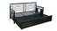 Ridin 3 Seater Pull-out Sofa Cum Bed with Box Storage in Matt Black Colour (Powder Coating Finish) by Urban Ladder - Design 2 Side View - 541072