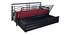Ridin 3 Seater Pull-out Sofa Cum Bed with Box Storage in Matt Black Colour (Powder Coating Finish) by Urban Ladder - Design 1 Close View - 541083