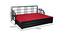 Russel 3 Seater Pull-out Sofa Cum Bed with Box Storage in Matt Black Colour (Powder Coating Finish) by Urban Ladder - Design 1 Dimension - 541105
