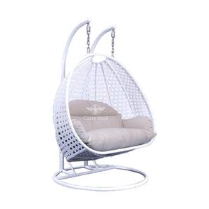 Swings And Hammocks Design Kamryn Metal Swing in  White Color -  with Stand (White)