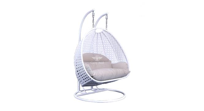 Kamryn Metal Swing in  White Color -  with Stand (White) by Urban Ladder - Front View Design 1 - 541141