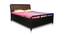 Eddie Metal Queen Hydraulic Storage Upholstered Bed in Black Colour (Queen Bed Size, Matte Finish) by Urban Ladder - Cross View Design 1 - 541210