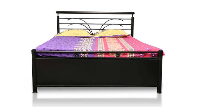 Jim Metal Queen Hydraulic Storage Bed in Black Colour (Queen Bed Size, Matte Finish) by Urban Ladder - Front View Design 1 - 541297
