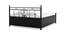 Dustin Metal Queen Hydraulic Storage Bed in Black Colour (Queen Bed Size, Matte Finish) by Urban Ladder - Design 1 Side View - 541315