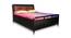 Dean Metal King Hydraulic Storage Upholstered Bed in Black Colour (King Bed Size, Matte Finish) by Urban Ladder - Cross View Design 1 - 541399