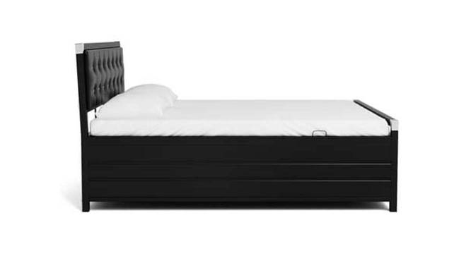 Marion Metal King Hydraulic Storage Upholstered Bed in Black Colour (King Bed Size, Matte Finish) by Urban Ladder - Cross View Design 1 - 541403