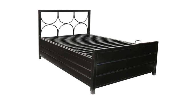 Mira Metal King Hydraulic Storage Bed in Black Colour (King Bed Size, Matte Finish) by Urban Ladder - Front View Design 1 - 541483