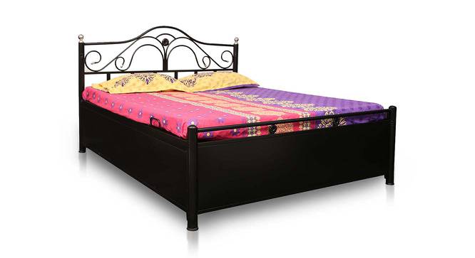 Octavia Metal King Hydraulic Storage Bed in Black Colour (King Bed Size, Matte Finish) by Urban Ladder - Cross View Design 1 - 541499