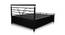 Nicole Metal King Hydraulic Storage Bed in Black Colour (King Bed Size, Matte Finish) by Urban Ladder - Rear View Design 1 - 541525