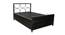 Emma Metal Double Bed Hydraulic Storage Bed in Black Colour (Matte Finish, Double Bed Size) by Urban Ladder - Front View Design 1 - 541577