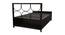 Emma Metal Double Bed Hydraulic Storage Bed in Black Colour (Matte Finish, Double Bed Size) by Urban Ladder - Design 1 Side View - 541604