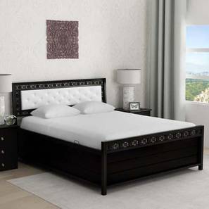 Beds With Storage Design Balsam Metal Double Size Hydraulic Storage Upholstered Bed in Matte Finish