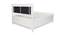 Halle Metal Double Bed Hydraulic Storage Upholstered Bed in White Colour (Matte Finish, Double Bed Size) by Urban Ladder - Rear View Design 1 - 541712