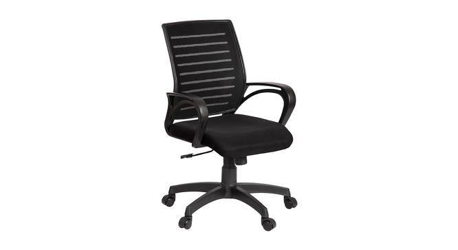 Xcelo Mesh Swivel Ergonomic Chair In Black Colour (Black) by Urban Ladder - Cross View Design 1 - 541819