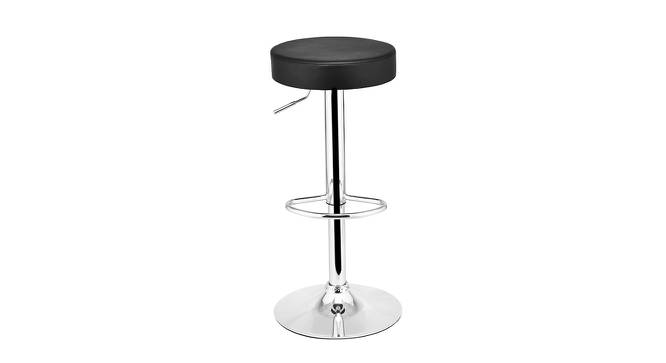Essilor Swivel Leatherette Bar Stool in Black Colour (Black) by Urban Ladder - Front View Design 1 - 541932