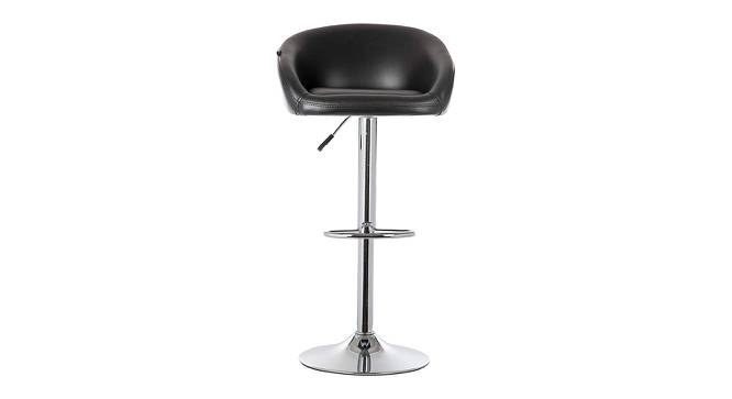 Judith Swivel Leatherette Bar Stool in Black Colour (Black) by Urban Ladder - Front View Design 1 - 541934