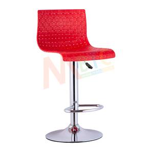 Dining Furniture In Pune Design Meshot Swivel Plastic Bar Stool in Red Colour (Red)