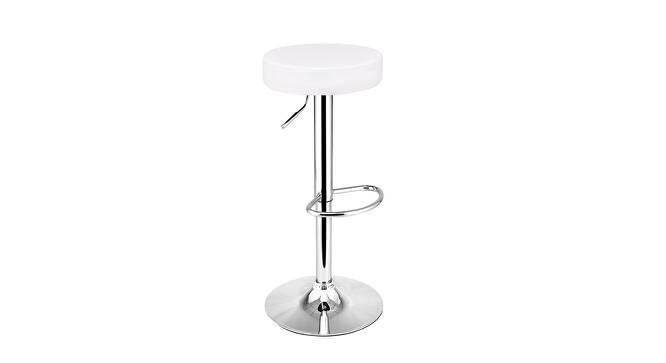 Essilor Swivel Leatherette Bar Stool in White Colour (White) by Urban Ladder - Cross View Design 1 - 542011
