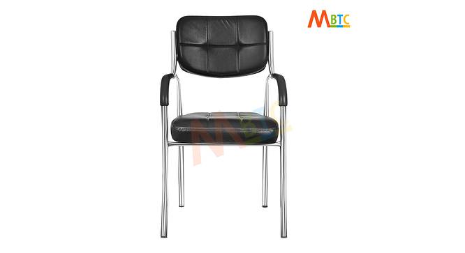Superia Leatherette Office Chair In Black Colour (Black) by Urban Ladder - Front View Design 1 - 542050