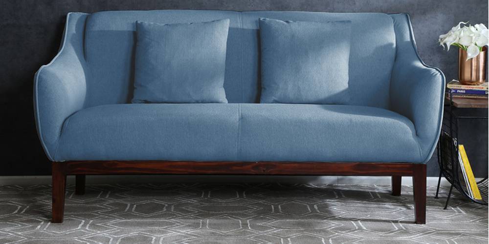 Pisa Fabric Sofa (Ice Blue) by Urban Ladder - - 