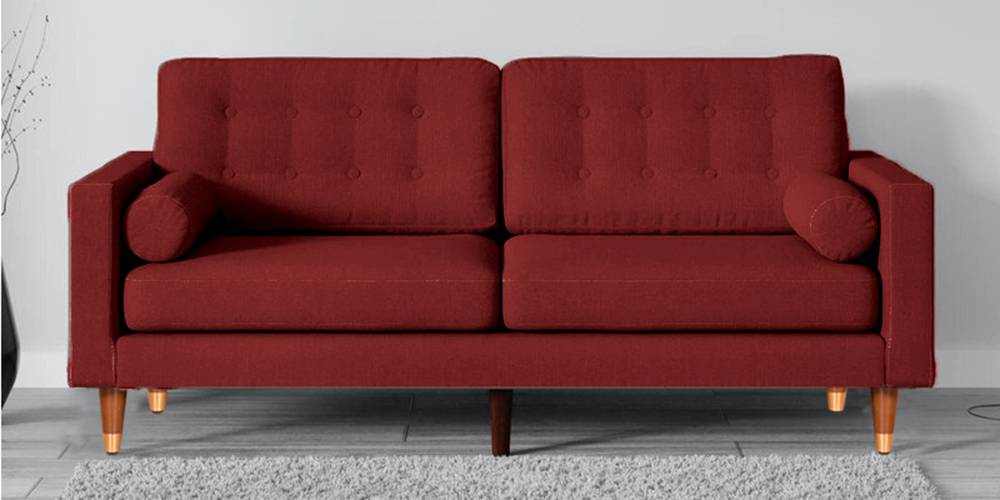 Hunny Fabric Sofa (Garnet Red) by Urban Ladder - - 