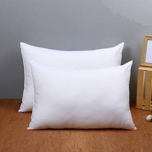 Pillows Design Rico White Polyester Rectangular 26x18 inches Pillow - Set of 2 (White)