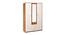 Eternal Engineered Wood 3 Door Wardrobe - with Mirror in Teak Finish (Melamine Finish) by Urban Ladder - Front View Design 1 - 543552