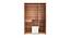 Eternal Engineered Wood 3 Door Wardrobe - with Mirror in Teak Finish (Melamine Finish) by Urban Ladder - Design 1 Side View - 543564